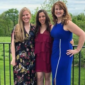 Maroon BCBGeneration Ruffled Dress -Small